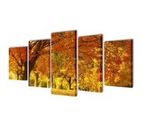vidaXL Wandprintset esdoorn 100x50 cm canvas241576 Multicolore G