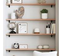 vidaXL Étagère Murale, Dessus de Table avec Bord Vivant, Tablette Suspendue Flottante, Rustique, Marron Clair Bois Chêne Massif Traité Marron