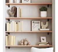 vidaXL Wandschap 100x20x2 cm onbehandeld massief eikenhout363557 Marron G