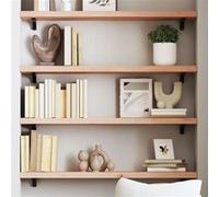 vidaXL Wandschap 100x20x4 cm onbehandeld massief eikenhout363558 Marron G