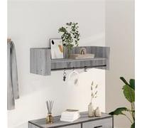 Etagère murale sonoma gris 100x35x30,5 cm bois ingénierie, étagère murale cube, organisateur cube, étagère flottante, rangement cube