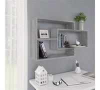 Vidaxl Étagère Murale Sonoma Gris 104x20x58,5 Cm Bois Ingénierie Multicolore