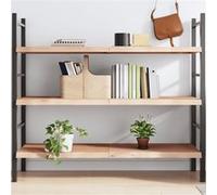 vidaXL Wandschap 140x50x(2-4) cm onbehandeld massief eikenhout363584 Marron G