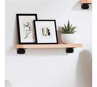 vidaXL Wandschap 40x10x2 cm onbehandeld massief eikenhout363500 Marron G