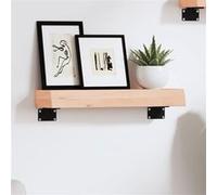vidaXL Wandschap 40x10x6 cm onbehandeld massief eikenhout363502 Marron G