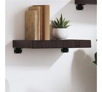vidaXL Wandschap 40x30x(2-6)cm behandeld massief eikenhout donkerbruin363748 Marron G