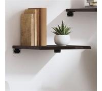 vidaXL Wandschap 40x40x2 cm behandeld massief eikenhout donkerbruin363749 Marron G