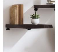 vidaXL Wandschap 40x50x(2-6)cm behandeld massief eikenhout donkerbruin363754 Marron G