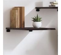 vidaXL Wandschap 40x60x2 cm behandeld massief eikenhout donkerbruin363755 Marron G