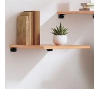 vidaXL Étagère Murale, Dessus de Table avec Bord Vivant, Tablette Suspendue Flottante, Rustique, Marron Clair Bois Chêne Massif Traité Marron