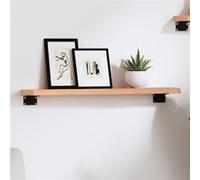 vidaXL Wandschap 60x10x2 cm behandeld massief eikenhout lichtbruin363638 Marron G