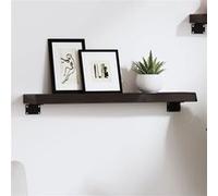 vidaXL Wandschap 60x10x4 cm behandeld massief eikenhout donkerbruin363759 Marron G