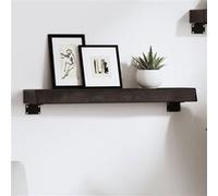 vidaXL Wandschap 60x10x6 cm behandeld massief eikenhout donkerbruin363760 Marron G