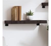 vidaXL Wandschap 60x20x6 cm behandeld massief eikenhout donkerbruin363763 Marron G