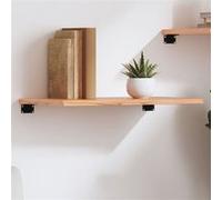 vidaXL Étagère Murale, Dessus de Table avec Bord Vivant, Tablette Suspendue Flottante, Rustique, Marron Clair Bois Chêne Massif Traité
