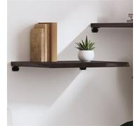 vidaXL Wandschap 60x60x(2-4)cm behandeld massief eikenhout donkerbruin363774 Marron G