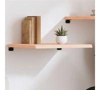 vidaXL Wandschap 60x60x(2-4) cm onbehandeld massief eikenhout363534 Marron G