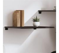 vidaXL Wandschap 60x60x2 cm behandeld massief eikenhout donkerbruin363773 Marron G