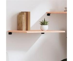 vidaXL Wandschap 60x60x2 cm onbehandeld massief eikenhout363533 Marron G