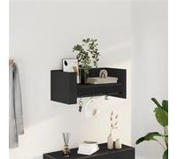 Vidaxl Étagère Murale Noir 70,5x35x30,5 Cm Bois D'ingénierie Multicolore