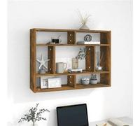 vidaXL Wandschap 75x16x55 cm bewerkt hout gerookt eikenkleurig815843 Bois G