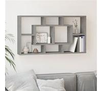vidaXL Étagère murale 8 compartiments – flottante suspendue – Gris béton