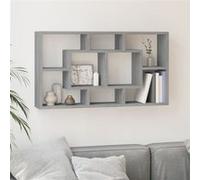 vidaXL Étagère murale suspendue 8 compartiments Sonoma gris