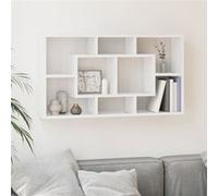 vidaXL Wandschap 8 vakken hoogglans wit342591 Blanc G