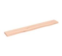 vidaXL Wandschap 80x10x2 cm onbehandeld massief eikenhout363536 Marron G