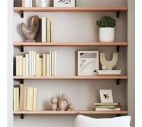 vidaXL Wandschap 80x20x2 cm onbehandeld massief eikenhout363539 Marron G