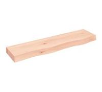 vidaXL Wandschap 80x20x6 cm onbehandeld massief eikenhout363541 Marron G
