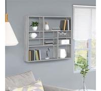 Vidaxl Étagère Murale Sonoma Gris 90x16x78 Cm Bois Ingénierie Marron