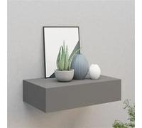 Vidaxl Etagère À Tiroir Murale Gris 40x23,5x10 Cm Mdf Gris
