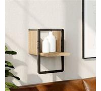 vidaXL Wandschap met stang 20x25x30 cm sonoma eikenkleurig836274 Marron G