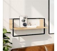 vidaXL Étagère murale avec barre Chêne Sonoma 65x25x30 cm
