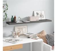 Wandschap zwevend 120x23,5x3,8 cm MDF hoogglans grijs323799