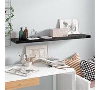 vidaXL Wandschap zwevend 120x23,5x3,8 cm MDF hoogglans zwart323778 Noir G