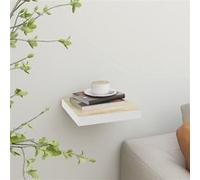 vidaXL Wandschap zwevend 23x23,5x3,8 cm MDF eikenkleurig en wit326567 Brun G