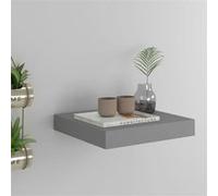 Etagère Murale Flottante Etagère Suspendue Support Mural Bibliothèque Salon Salle de Séjour Maison Intérieur Gris 23x23,5x3,8 cm MDF