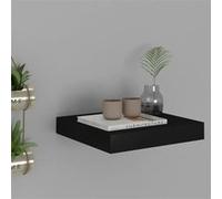 Etagère Murale Flottante Etagère Suspendue Support Mural Bibliothèque Salon Salle de Séjour Maison Intérieur Noir 23x23,5x3,8 cm MDF