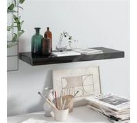 vidaXL Wandschap zwevend 60x23,5x3,8 cm MDF hoogglans zwart323769 Noir G