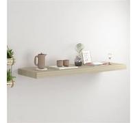 vidaXL Wandschap zwevend 80x23,5x3,8 cm MDF eikenkleurig323877 Brun G