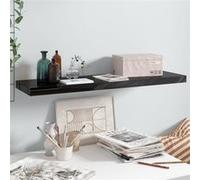 Vidaxl Etagère Murale Flottante Noir Brillant 90x23,5x3,8 Cm Mdf Multicolore