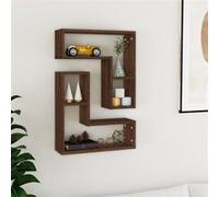 vidaXL Étagères murales 2 pcs Bois ingénierie Chêne marron 50x15x50 cm – étagère flottante