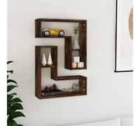 vidaXL Étagères murales 2 pcs Chêne fumé 50x15x50 cm Bois d'ingénierie 826641