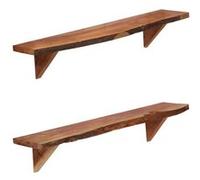 vidaXL Étagères murales 2 pcs 90x20x18 cm Bois d'acacia massif 247928
