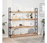 Wandschappen 2 st zwevend olieafwerking 140x20x4 cm acaciahout3279596