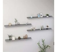 Vidaxl Étagères Murales 4 Pcs Gris 100x9x3 Cm Gris