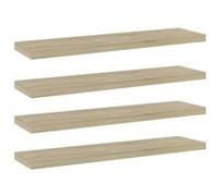 Wandschappen 4 st 40x10x1,5 cm bewerkt hout sonoma eikenkleurig805128