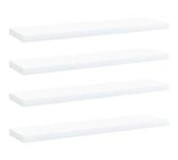 vidaXL Wandschappen 4 st 40x10x1,5 cm bewerkt hout wit805122 Blanc G